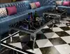 Bar Ktv Mesa de Centro Boate Quarto Privado Aço Inoxidável Vidro Abismo Mesa de Centro Brilhante Ardósia Mármore Mesa