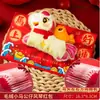 Bolsa de Sobre Rojo Estilo Nuevo con Diseño Lindo y Creativo para el Año del Caballo 2026, Sobre de Dinero de Peluche Estilo Acordeón para Año Nuevo Chino