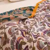 Manta Toalla de Gasa Estilo Europeo y Americano, Manta de Siesta Individual de Algodón Puro para Adultos, Manta Engrosada de Verano para Enfriamiento de Oficina, Venta al por Mayor