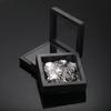 Joyero de papel Kraft de alta gama, caja de almacenamiento de joyas transparente con película de PU, caja para anillos, caja para pendientes, caja para empaquetar collares