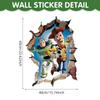 Calcomanía de Pared para Habitación Infantil de Dibujos Animados, Juego, Autoadhesivo de PVC, Buzz Lightyear, Efecto 3D, Pared Rota, Calcomanía para Jardín de Niños