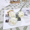 3 Rosas Doces Simulação 3 Rosas Arranjo de Casamento Exquisito Decoração de Casa Flor de Seda Conjunto Interno Material de Flor