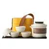 Yunchen Set de Té Portátil para Viaje suit Camping al Aire Libre Oficina Actividades Comerciales Taza Expresa Bolsa de Almacenamiento Regalo