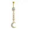 Juego de Cinco Piezas de Anillos para Ombligo, los Anillos para Ombligo Más Vendidos de Amazon, Tachuelas para Ombligo con Circonita, Joyería para Piercings