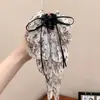 Pinza para Cola de Cabello con Lazo de Cinta Floral de Malla de Gama Alta, Pinza para el Cabello de Princesa, Pinza Tiburón para Cabello Semi-Recogido, Accesorio para el Cabello