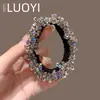 Super Fada Cristal com Contas Elástico de Cabelo para Mulheres 2025 Novo Estilo Contas Xiaomi Coque Elástico Alto Corda para Rabo de Cavalo