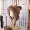 Outono e inverno chapéu de chifre de pelúcia das mulheres moda simples outono e inverno ciclismo proteção auricular quente à prova de vento engrossado chapéu de malha