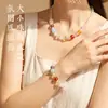 Collar de clavícula de cristal blanco natural, aguamarina, citrino, oro negro, colgante de cuentas redondas multigemas, cadena para suéter, venta al por mayor desde el fabricante