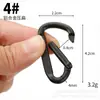 Mosquetón de montañismo de aleación de aluminio totalmente negro en forma de D, gancho para audífono Bluetooth con forma de calabaza, mini llavero, accesorios de joyería