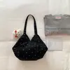 Ins estilo coreano temperamento literario bolsa de lona de gran capacidad tote bag para mujer nicho estilo perezoso sensación relajada para ir al trabajo bolso de un solo hombro