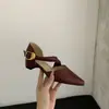 Recién llegado: Sandalias Francesas para Mujer que Aumentan la Altura con Punta Cubierta, Nuevo Modelo de Verano 2026, Zapatos Negros para Ir al Trabajo para Combinar con Faldas
