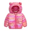 Nueva Chaqueta de Algodón con Relleno de Plumón para Niños Otoño e Invierno 2026 para Niños y Niñas, Niños Pequeños y Niños Pequeños, Abrigo de Algodón Cálido Lavable de Colores