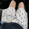 Pantalones Cortos de Algodón Nube de Verano para Mujer, Delgados, Talla Grande 220 Jin, Casual, Holgados, Perezosos, Cintura Alta, Pierna Ancha, para Caminar