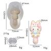 Molde de Pellizco de Muñeca Linda Cola Grande Molde para Hornear DIY Molde para Gofres Yeso Vela Animal Molde de Silicona