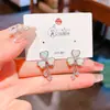 Brincos Coloridos de Coração e Trevo Estilo Coreano para Mulheres, Brincos de Borla com Design Floral de Nicho de Alta Qualidade