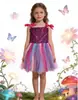 Roupas Infantis Transfronteiriças, Vestido para Festa de 1º Aniversário de Menina, Vestido de Daminha de Casamento Europeu e Americano, Vestido de Princesa para Menininha
