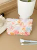 Bolsa de Almacenamiento Floral Fresca y Linda para Cuidado de la Piel Gran Capacidad Bolsa de Cosméticos Portátil para Salir Bolsa de Lavar Bolsa Interior de Viaje
