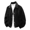 Chaqueta Casual Gruesa de Chenilla de Sarga de Seda Plateada 350g Chaqueta de Solapa de Negocios Casual para Hombre Falsa
