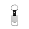 Llavero de Metal y Cuero de Venta Caliente Transfronteriza Abrebotellas de Acero Inoxidable Regalo para el Día del Padre para Novio y Amigo con Grabado