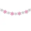 Decoração de Festa de Natal de Inverno Suprimentos Banner para Chá de Bebê Adereços de Foto Decorações Penduradas de Floco de Neve Banner
