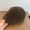 Alta qualidade para a frente Chapéu Americano Retro Big Head Chapéu Outono e Inverno Camurça Boina Japonesa Cap Das Mulheres