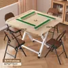 Mesa Pequeña de Mahjong Mesa de Ajedrez y Cartas Manual Mesa Plegable para el Hogar Mesa de Comedor Mesa Plegable Portátil para Exteriores de Doble Propósito