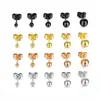 2023 Nueva Moda Hebilla de Oreja Cruzada Pendientes Punk Pendientes Pendientes Hebilla de Oreja de Acero Inoxidable Tendencia Artística para Hombres Nacimiento Orejas de Mujeres