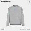 Sudadera con cuello redondo holgada transfronteriza para hombre Zoewatson Hombre 2026 Invierno Falsa de Dos Piezas Casual Simple Manga Larga