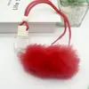 Cubierta de Cinco Líneas para Botella de Vidrio Mini Cilíndrica de Peluche con Forma de Diamante Botella de Perfume para Coche Colgante Adorno para Botella de Perfume de Coche