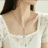 Colar de Aço Inoxidável Feminino Pingente Coração Amoroso Não Desbota Personalidade Simples Corrente Clavícula Design de Nicho Joia de Alta Qualidade