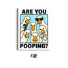 Pintura Decorativa de Pato Parodia Retro Americana Más Vendida de Temu, Frases Divertidas para Baño, Póster de Pared para Baño, Pintura Colgante