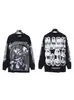 Sudadera con Estampado Retro Street Rock de Moda Hellstar de Manga Larga para Hombre y Mujer Corte Holgado