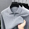 Suéter de punto para hombre con cuello, de comercio exterior transfronterizo, manga larga, engrosado para invierno, cálido, suéter casual de negocios, estilo papá para hombre