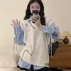 Chaleco de punto de cuello en V irregular estilo academia para mujer, nueva capa exterior suave y acogedora de otoño 2024, chaleco de capas de nicho