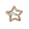 Pasador de Lana de Cordero con Estrella de Cinco Puntas para Otoño e Invierno para Niños, Pinza Bb con Pasador de Felpa de Estrella para Flequillo y Accesorios para el Cabello Laterales para Niñas