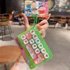 Botón de Sonido de Animales Original de Crayon Shin-chan Juguete Pequeño Llavero Botón Divertido de Descompresión Colgante para Mochila de Estudiante
