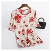 Camiseta con estampado de explosiones transfronterizas, top de verano 2023, vestido de madre con estampado que cubre el vientre, tendencia de moda occidental adelgazante.
