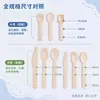Set de cubiertos de madera desechables ecológicos, incluye tenedores, cucharas y cucharas de postre, apto para helados, pasteles, comidas estilo occidental, fiestas, picnics y comida para llevar