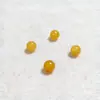 Ámbar Báltico Natural Cera de Abejas Cera de Abejas Amarillas Redondas Perlas Sueltas Pulsera Collar Accesorios Venta Caliente Al Por Mayor