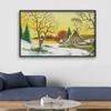 Suprimento transfronteiriço DIY impressão ponto cruz novo sala de estar moderno simples paisagem de neve imagem fábrica atacado