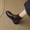Botines Planos de Tobillo Redondos Estilo Coreano Retro Suaves para Viaje Diario Mujer 2026 Otoño/Invierno Nuevo Estilo de Moda Tendencia Patchwork Botas Adelgazantes