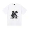 Comércio Exterior Marca da Moda Marca Roxa Logo Clássico de Letras Estampado Manga Curta Névoa Rua Americana Marca da Moda Camiseta