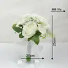 Novo Buquê de Casamento para Registro de Casamento, Flores Artificiais, Rosas, Corda de Cânhamo, Buquê de Noiva de Luxo, Sessão de Fotos de Casamento