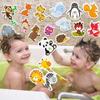 Carimbos e Moldes de Eva Animais Marinhos Letras de Eva Maiúsculas e Minúsculas Adesivos de Banho Eva Flutuantes Brinquedos Infantis de Eva