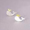 Colección 4 Aretes de Pin de Plata de Ley S925 Estilo Coreano Aretes Distintivos Clavos Pequeños para Hélice Auricular Aretes Simples con Temperamento para Mujeres
