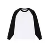 Camiseta de Manga Larga Redonda con Hilo Raglán Pesado de 250g Personalizada para Mujer Ropa de Trabajo Holgada Camisa Cultural Top