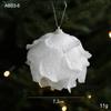 Pó Pegajoso Transfronteiriço Espuma Pétala Branca Bola de Natal Pendente Árvore de Natal Acessórios Arranjo Atmosfera Decorações em Estoque