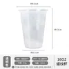 Vaso Desechable de Media Pinta de Plástico Transparente PP para Bebidas Frías, Té de Leche, Vaso Grueso para Catering, Vaso para Beber en Casa