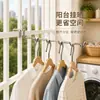 Alféizar Colgante Ropa Artefacto Barandilla Gancho Secado Estante Perchero Balcón Antirrobo Ventana Colgador Ropa Tendedero Exterior Poste Secado Ropa DZ