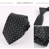 Fábrica de Corbata Shengzhou Shaoxing Corbata para Hombre Retro Casual de Negocios Viaje Matutino Rayas Negras Corbata Atada a Mano de 7 cm